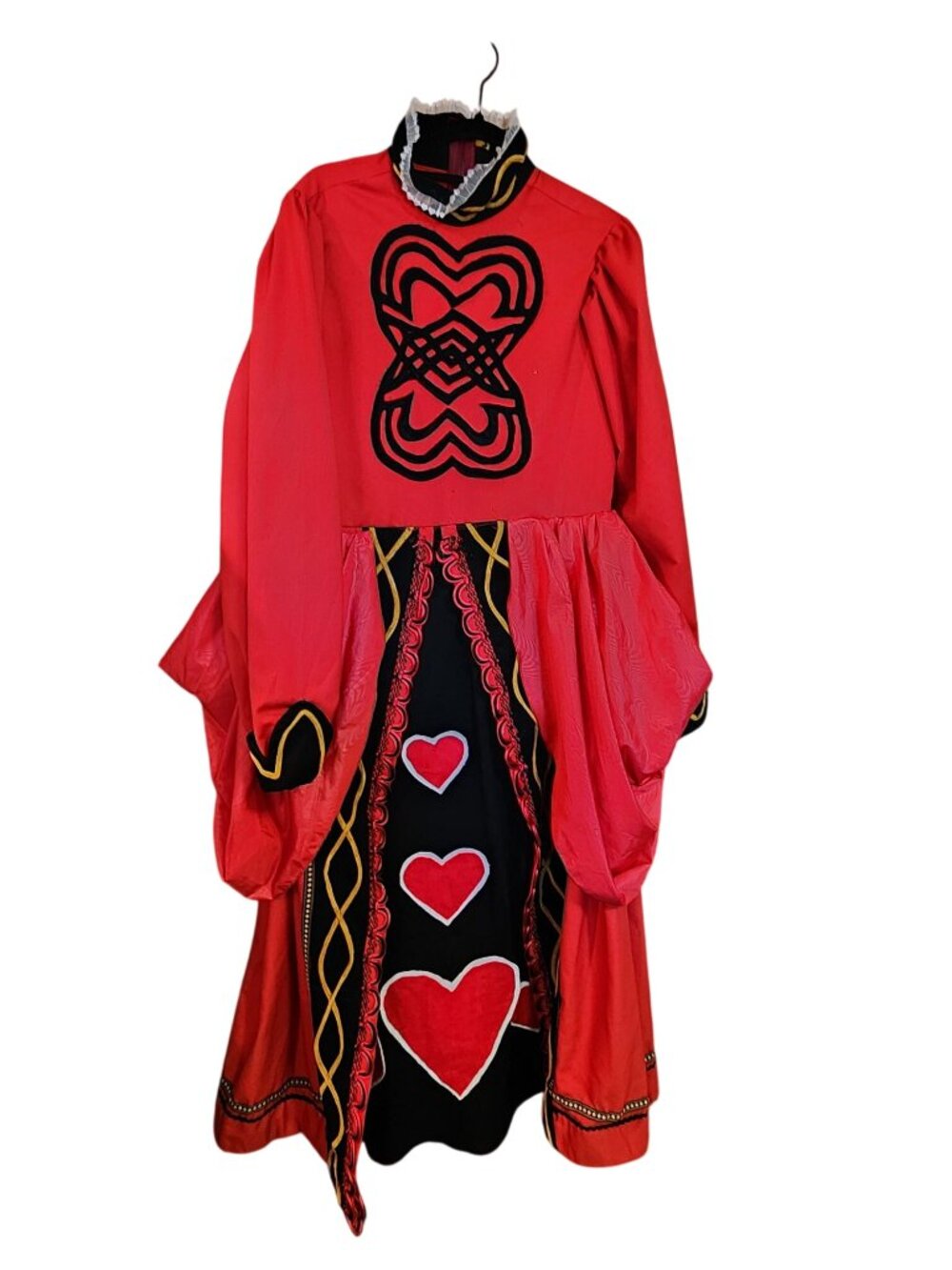 HandMade Alice In Wonderland Queen Of Hearts Long Maxi Dress Halloween